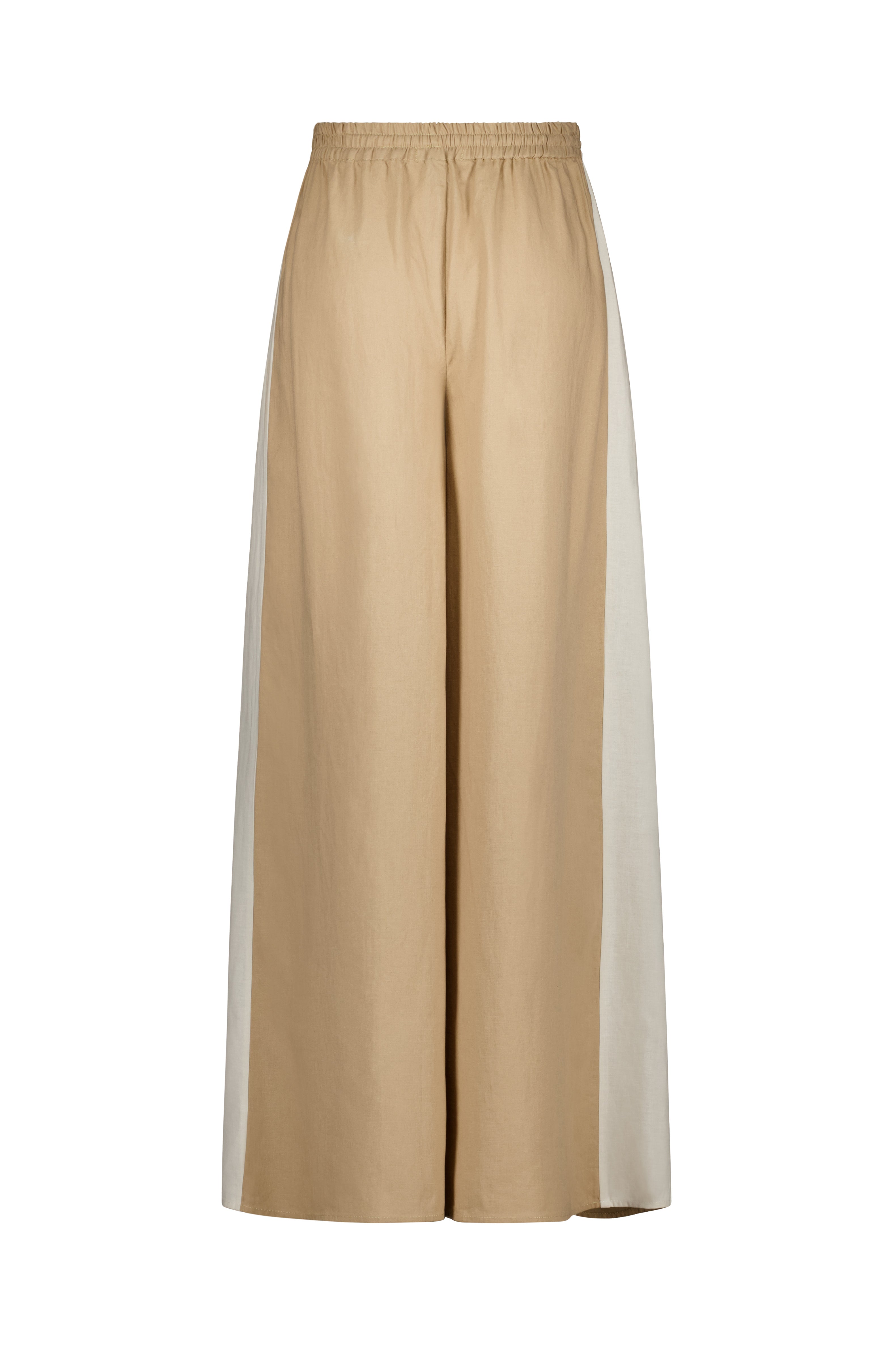 Luxe Tux Wide Leg Palazzo Pant Tan