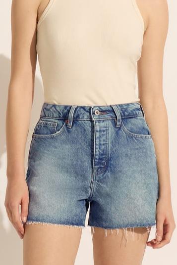 Annie Denim Short Aged Blue