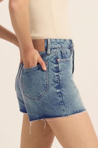 Annie Denim Short Aged Blue