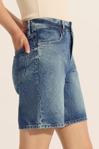 Harry Long Line Short Aged Blue