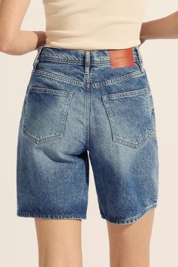 Harry Long Line Short Aged Blue