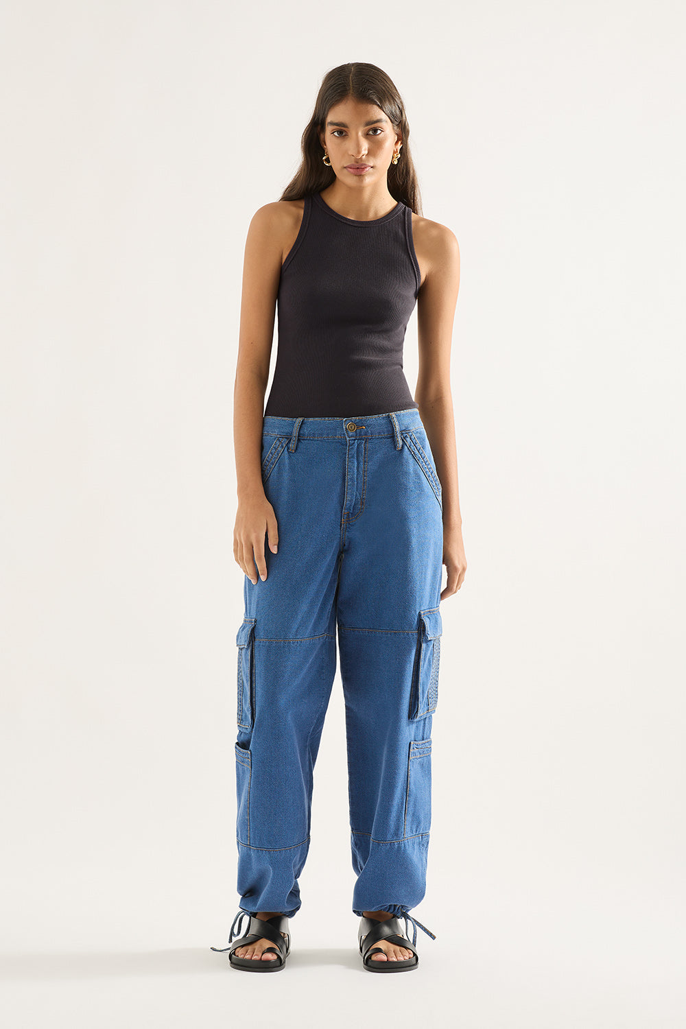 Mel Mid Rise Slouchy Cargo