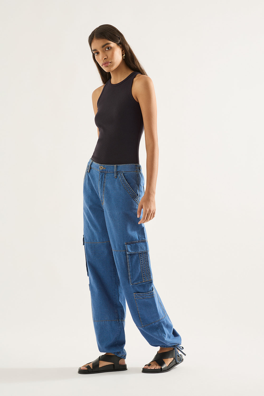 Mel Mid Rise Slouchy Cargo