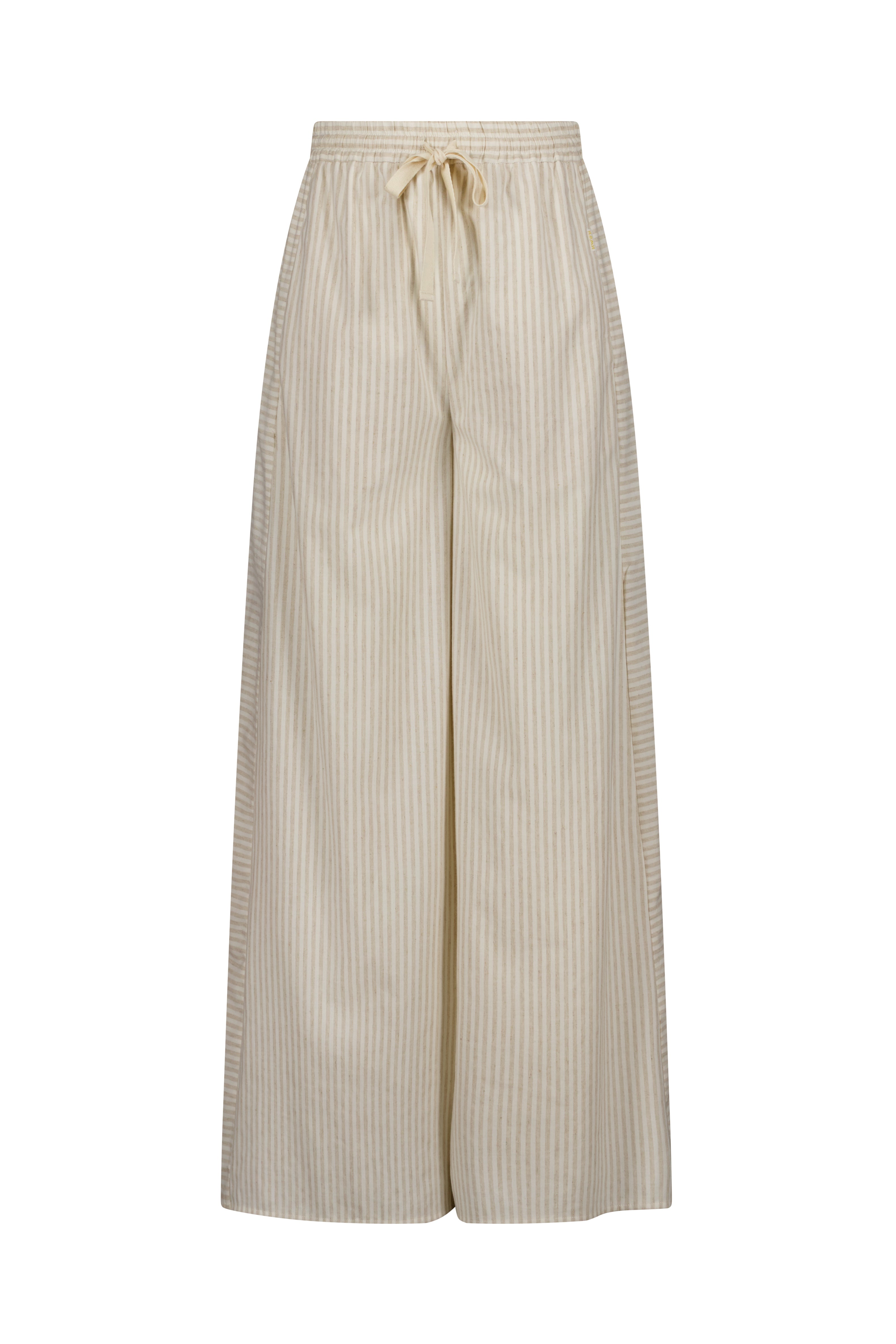 Resort Wide Leg Palazzo Pant Cream Stripe