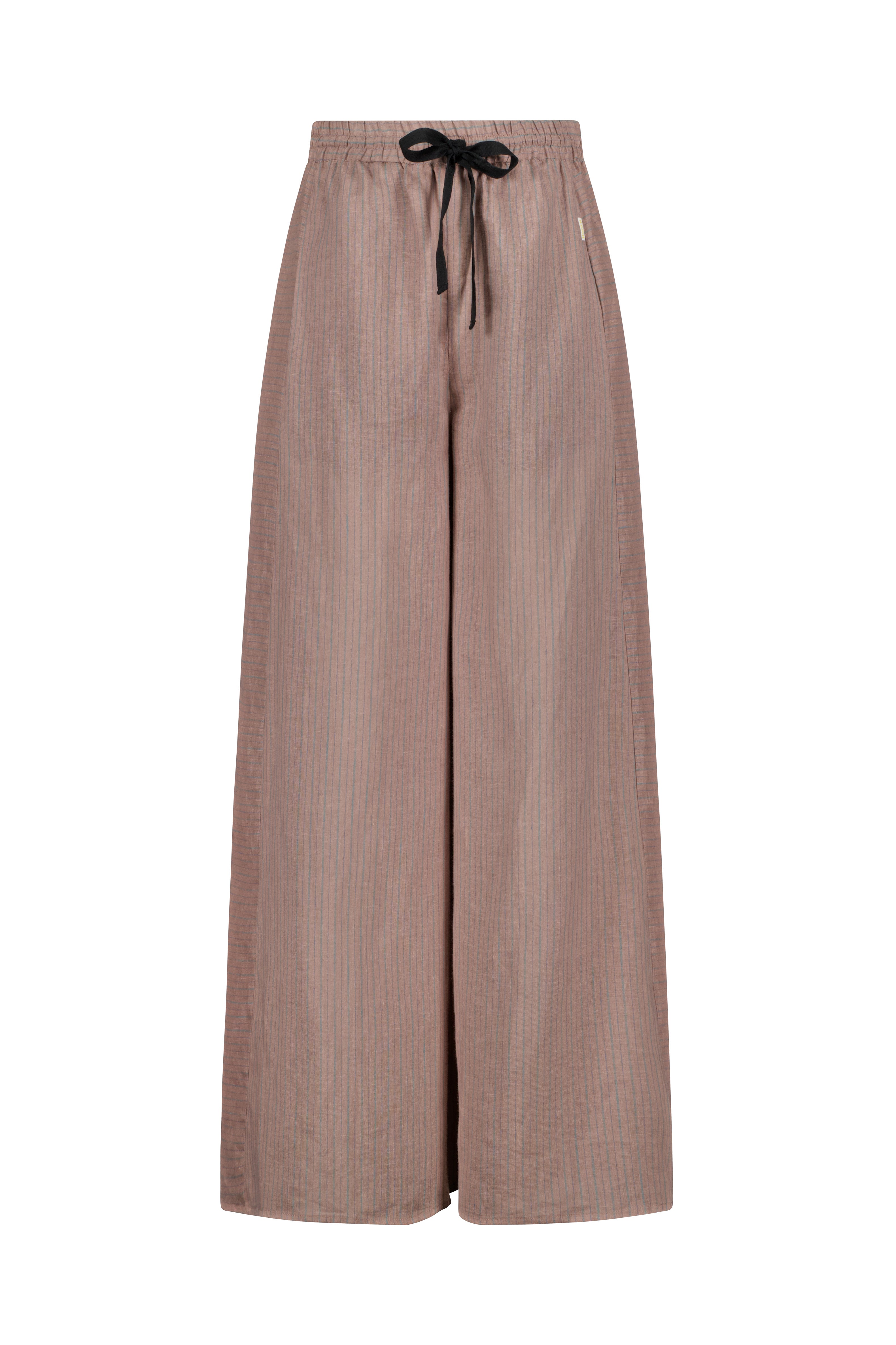 Resort Wide Leg Palazzo Pant Pink Stripe