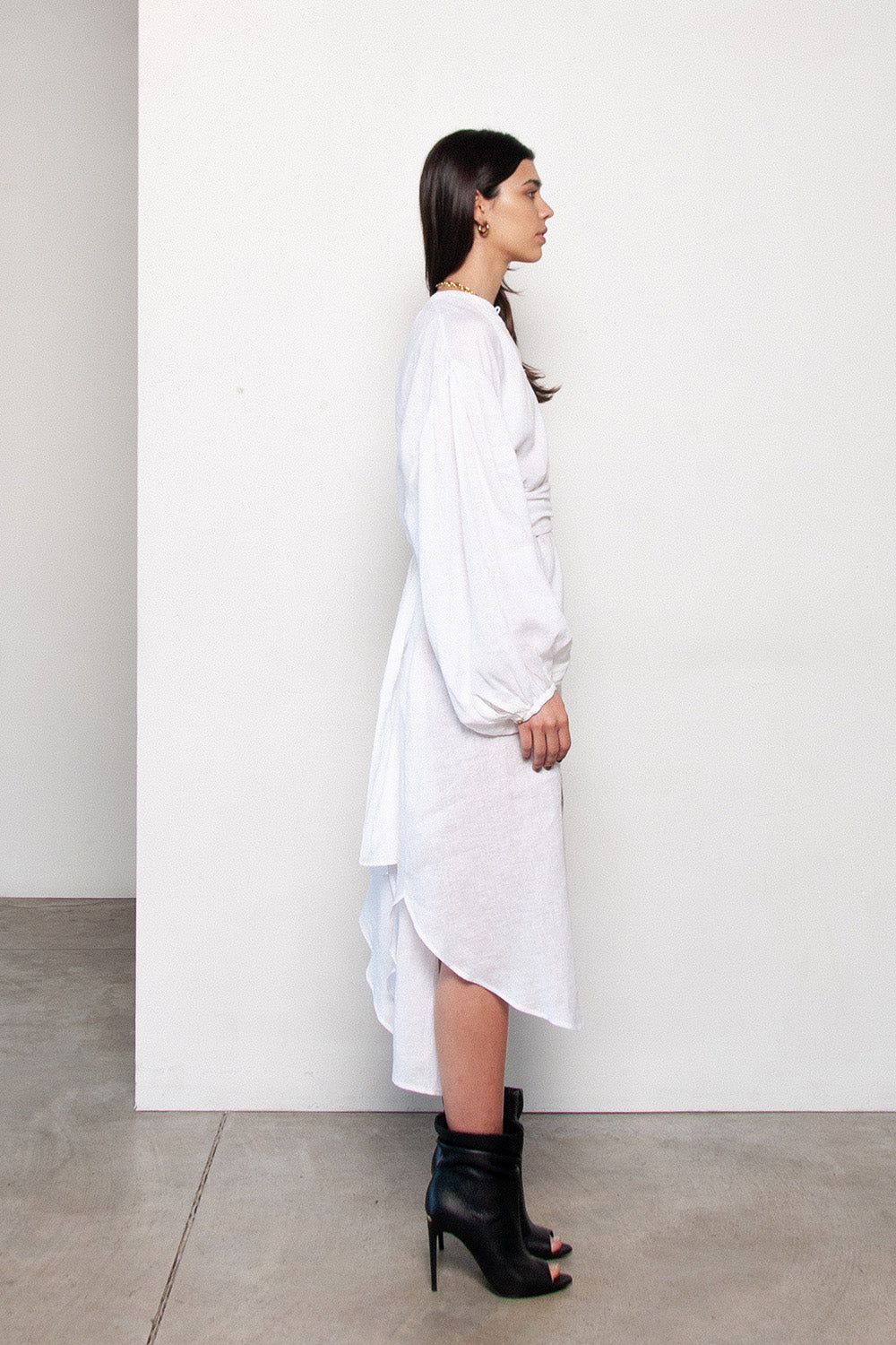 Love Love White Linen Dress