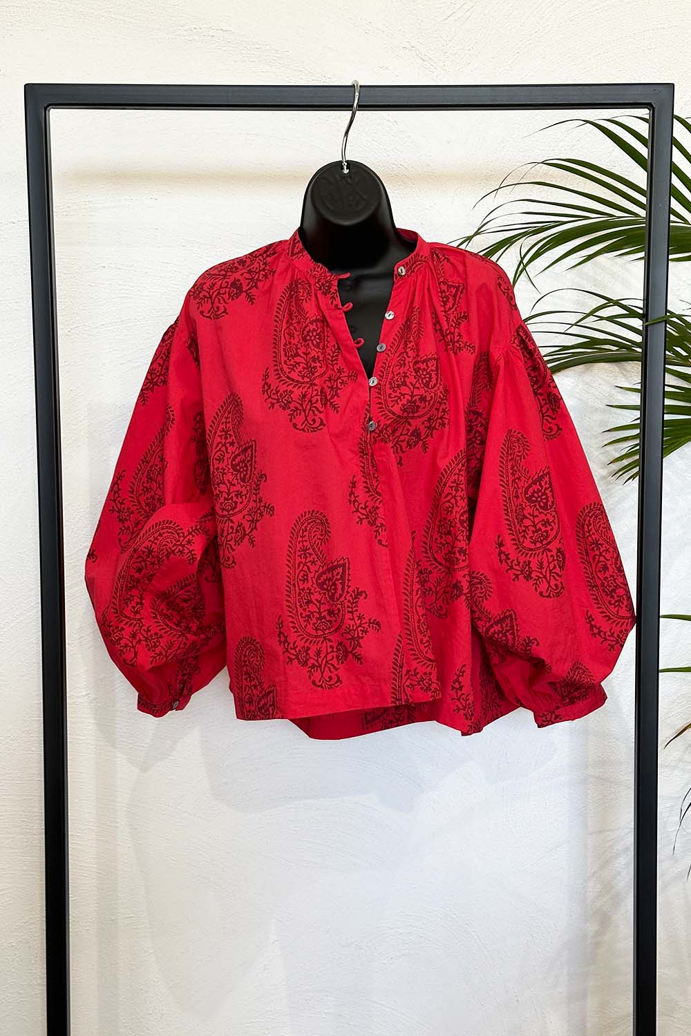 Heart Paisley Organic Cotton Poplin Blouse