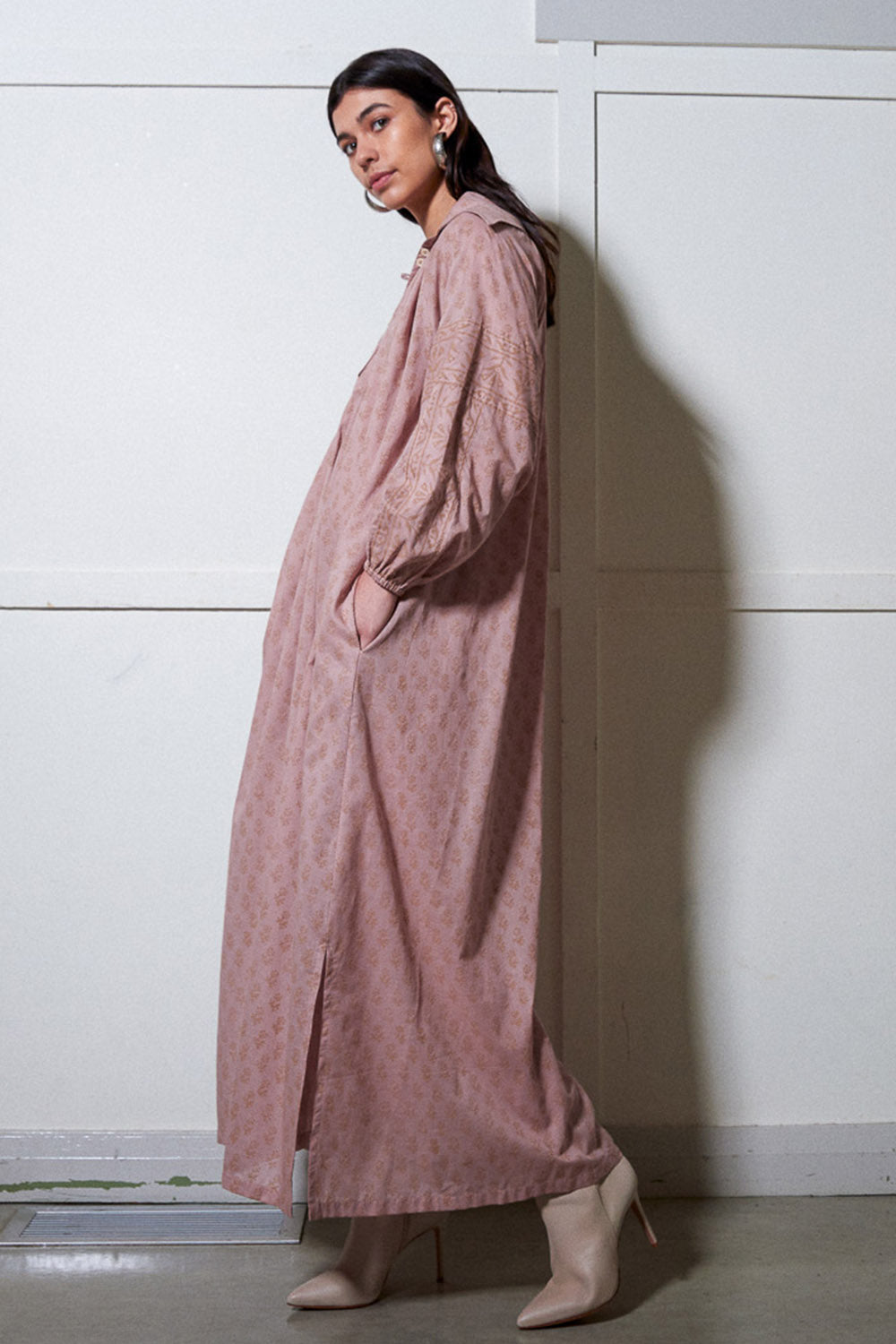 Pink Moon Blooms Organic Cotton Gown