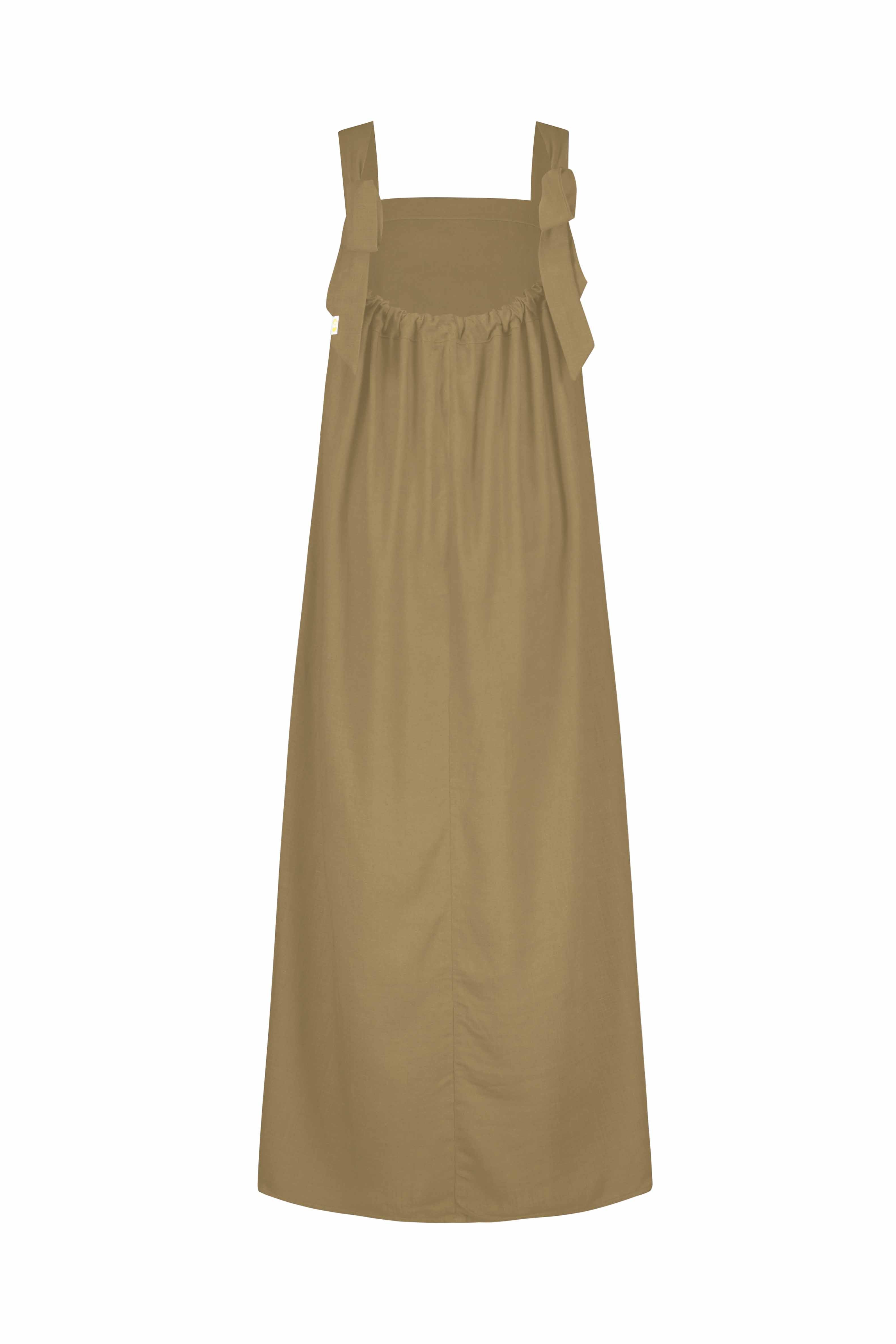 Tan Rapture Linen Dress