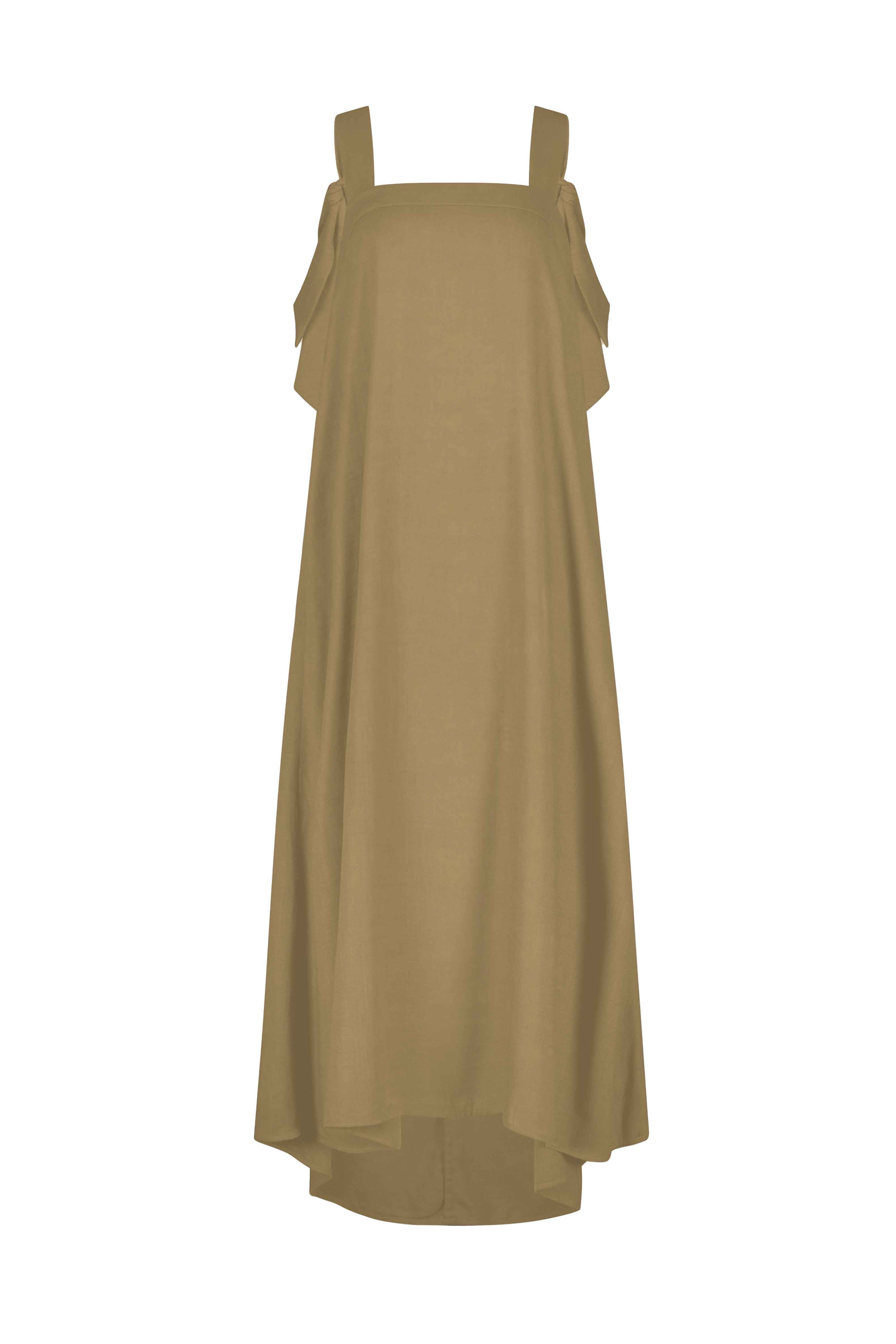 Tan Rapture Linen Dress